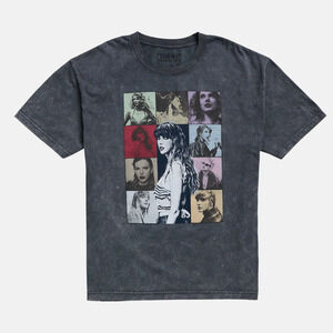 NWT Taylor Swift THE ERAS TOUR ORIGINAL US DATES Mineral Wash Gray Tee sz 2XL